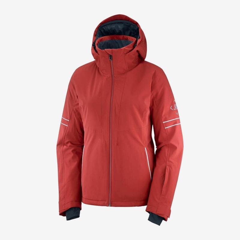 Salomon The Brilliant Jacket W Skidjackor Dam Röda | 89201-HWET