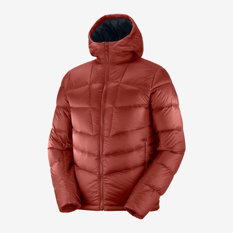 Salomon Transition Down Hoodie M Jacka Herr Röda | 61235-XCIT