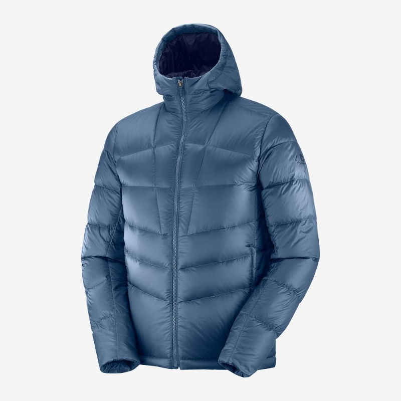 Salomon Transition Down Hoodie M Jacka Herr Marinblå | 57932-YBHI