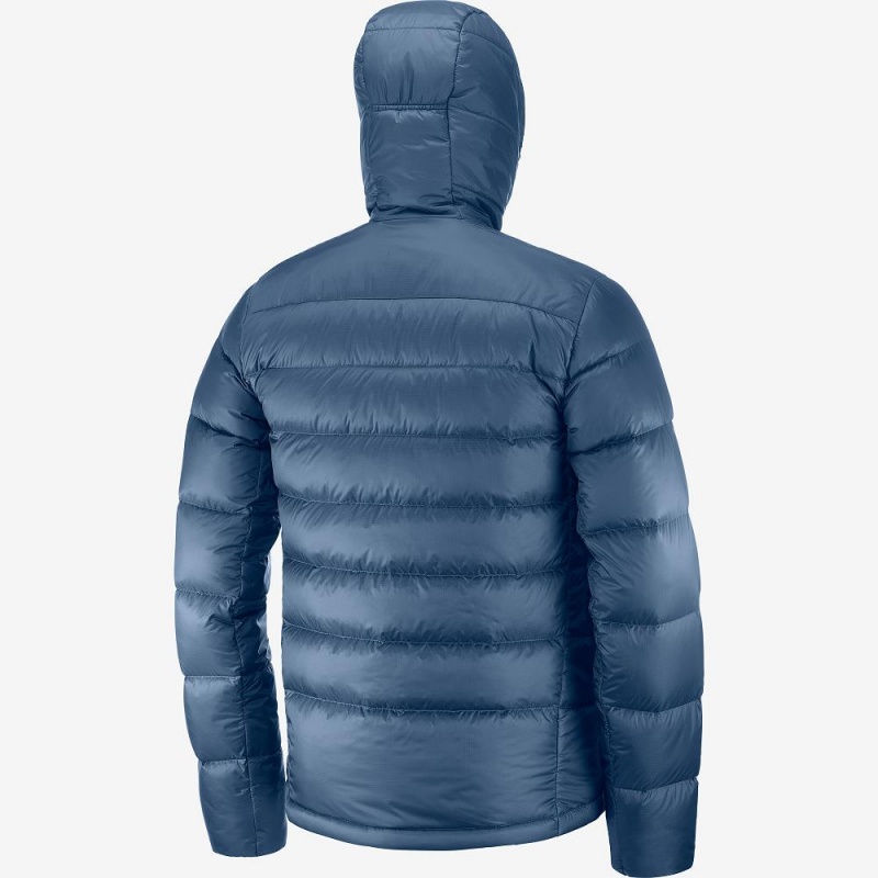 Salomon Transition Down Hoodie M Jacka Herr Marinblå | 57932-YBHI