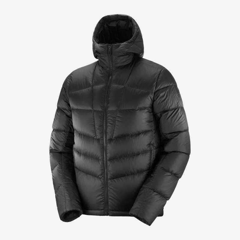 Salomon Transition Down Hoodie M Jacka Herr Svarta | 54731-MBZK