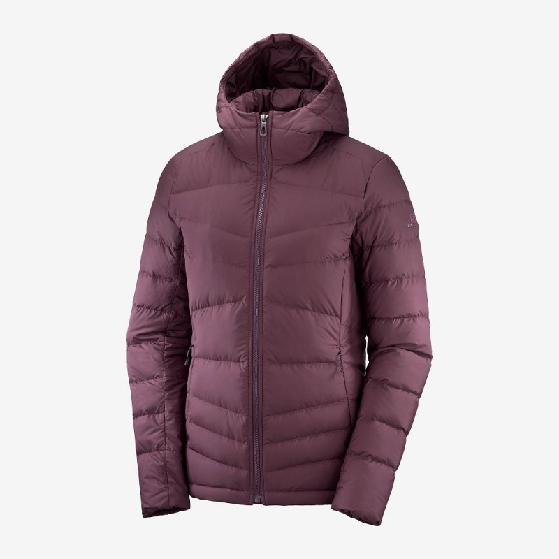 Salomon Transition Down Hoodie W Jacka Dam Lila | 60783-HTZI