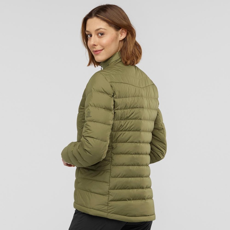 Salomon Transition Down Jacket W Jacka Dam Gröna | 86430-GZWL