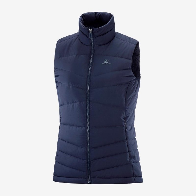 Salomon Transition Down Vest W Jacka Dam Marinblå | 69184-DNBJ