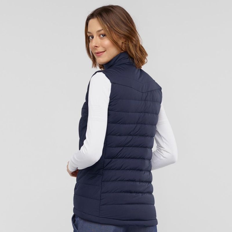 Salomon Transition Down Vest W Jacka Dam Marinblå | 69184-DNBJ