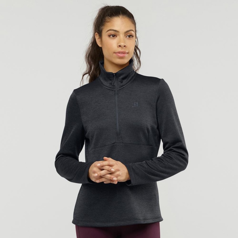 Salomon Transition Half Zip W Skidjackor Dam Svarta | 86721-LSAN