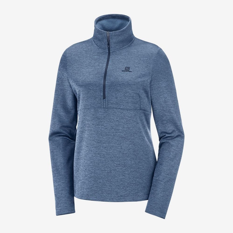 Salomon Transition Half Zip W Skidjackor Dam Marinblå | 96045-GNHI