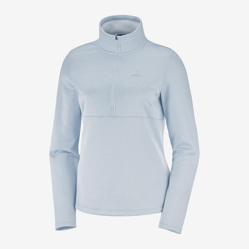 Salomon Transition Half Zip W Skidjackor Dam Blå | 23170-ZEGJ