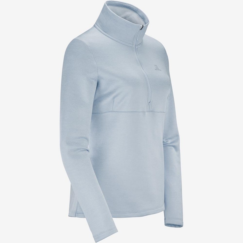 Salomon Transition Half Zip W Skidjackor Dam Blå | 23170-ZEGJ