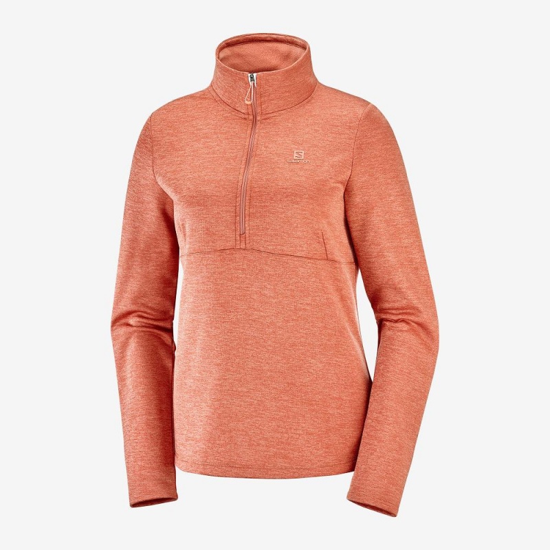 Salomon Transition Half Zip W Skidjackor Dam Orange | 04861-EGFC