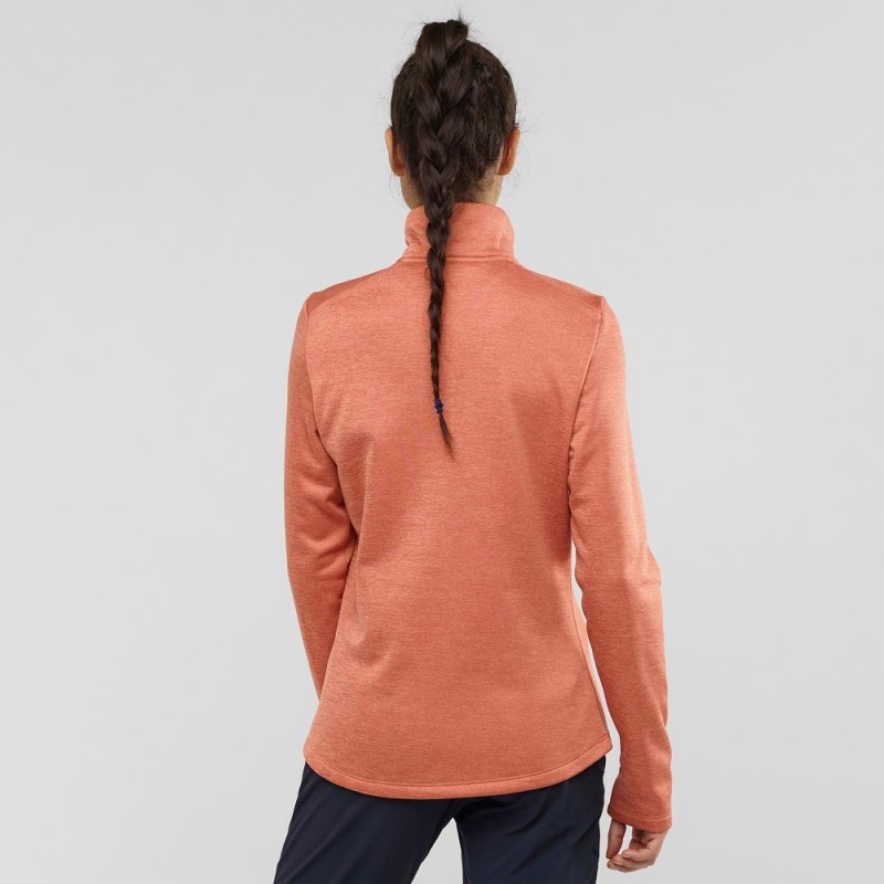 Salomon Transition Half Zip W Skidjackor Dam Orange | 04861-EGFC