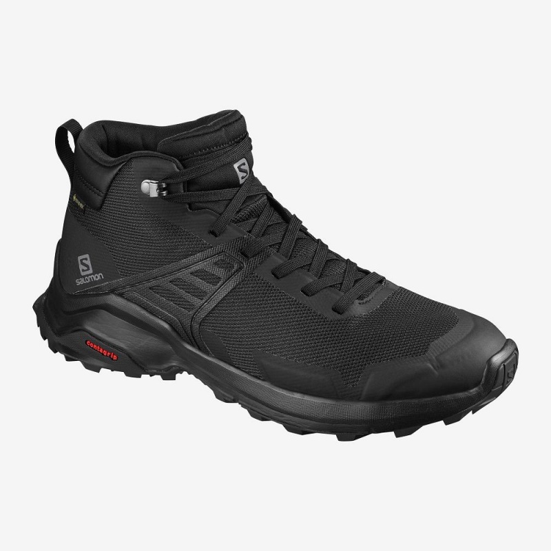 Salomon X Raise Mid Gore-Tex Promenadkängor Herr Svarta | 68354-DRSQ