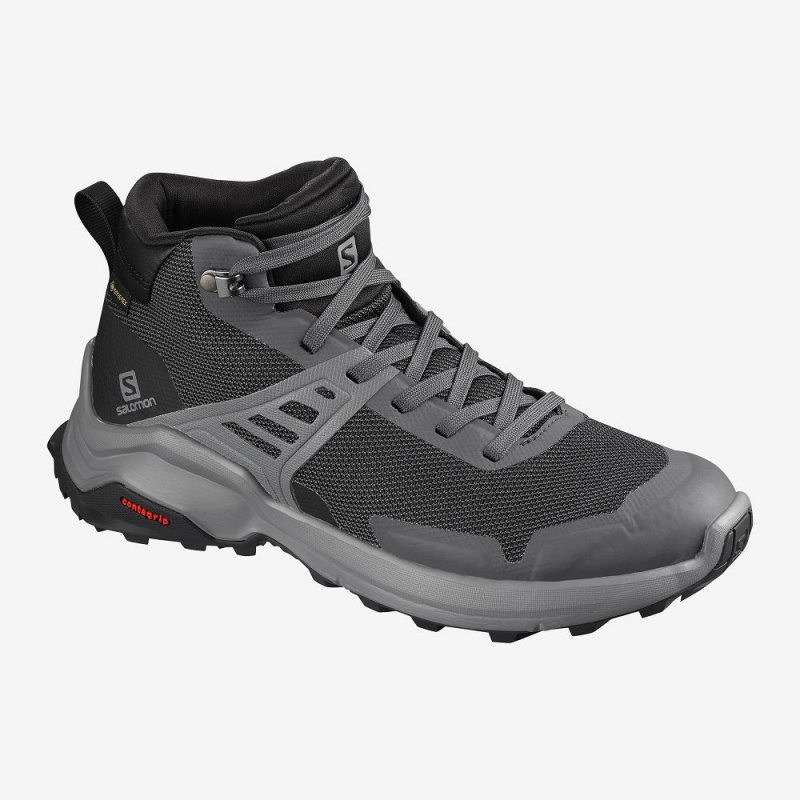 Salomon X Raise Mid Gore-Tex Promenadkängor Dam Gray | 25741-UBXV