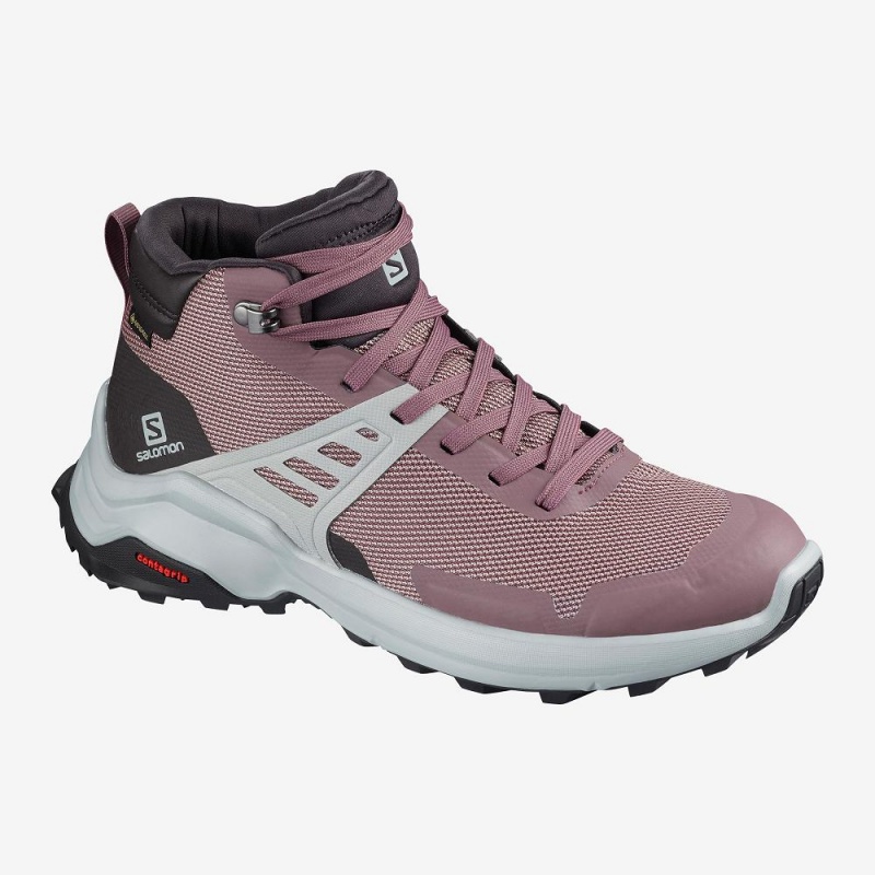 Salomon X Raise Mid Gore-Tex Promenadkängor Dam Rosa | 79582-LRMG