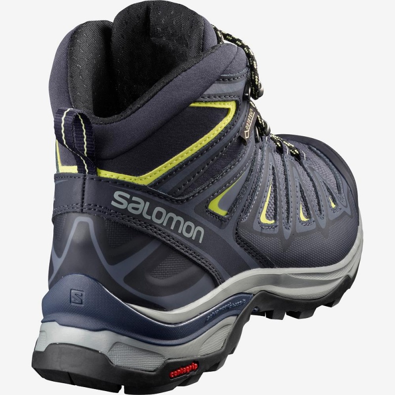 Salomon X Ultra 3 Mid Gore-Tex Promenadkängor Dam Blå | 74081-ILMT