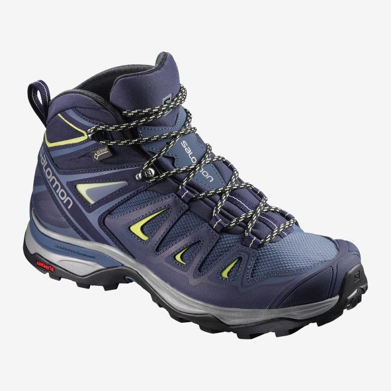 Salomon X Ultra 3 Mid Gore-Tex Promenadkängor Dam Blå | 74081-ILMT