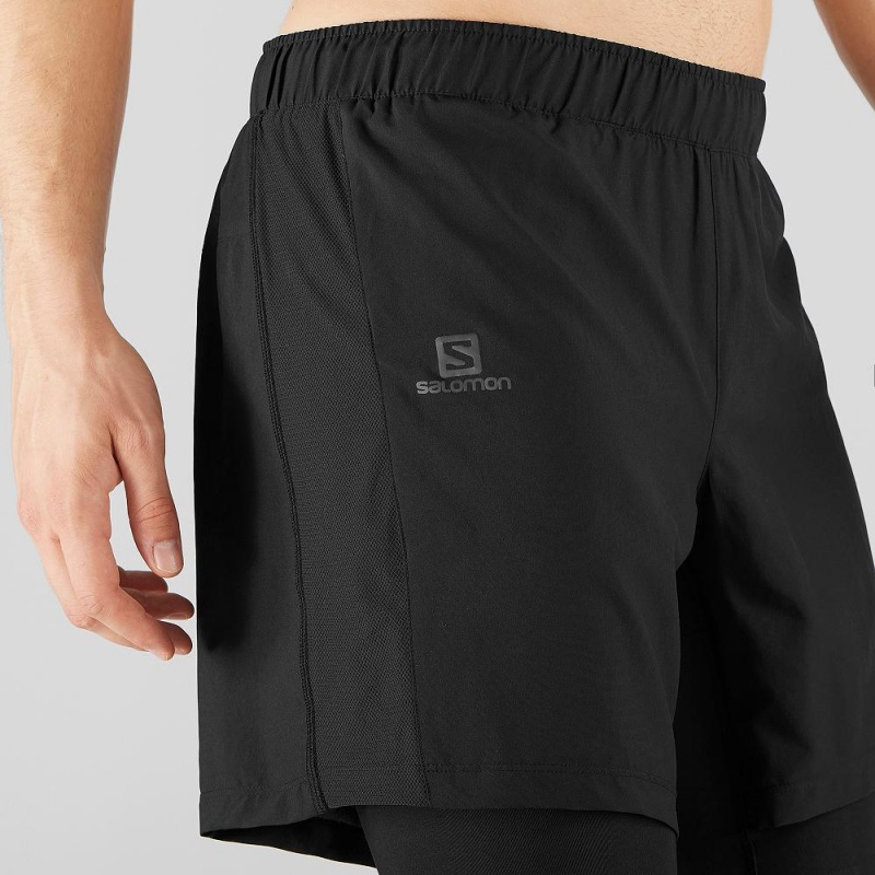 Salomon Xa Twinskin Shorts Herr Svarta | 15487-CAQJ