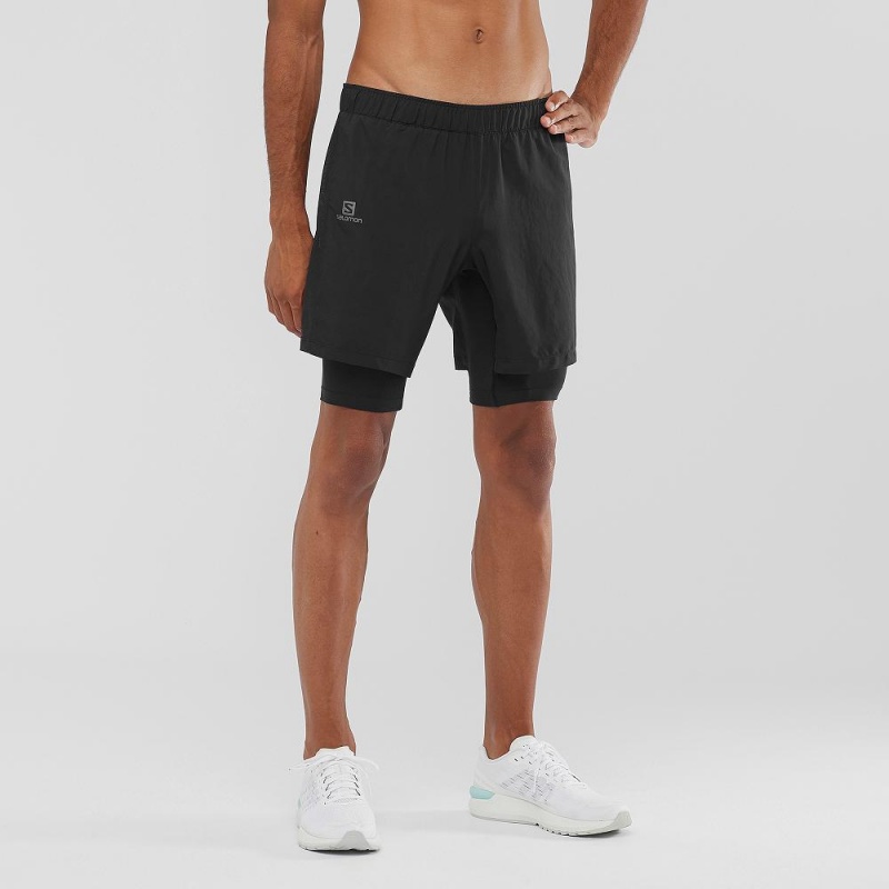 Salomon Xa Twinskin Shorts Herr Svarta | 15487-CAQJ